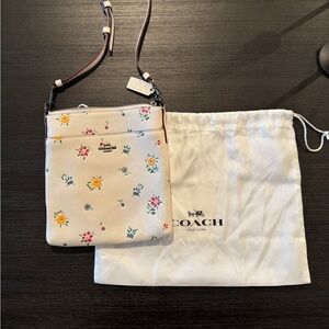 Coach Floral Crossbody Bag - Cream and Multicolor